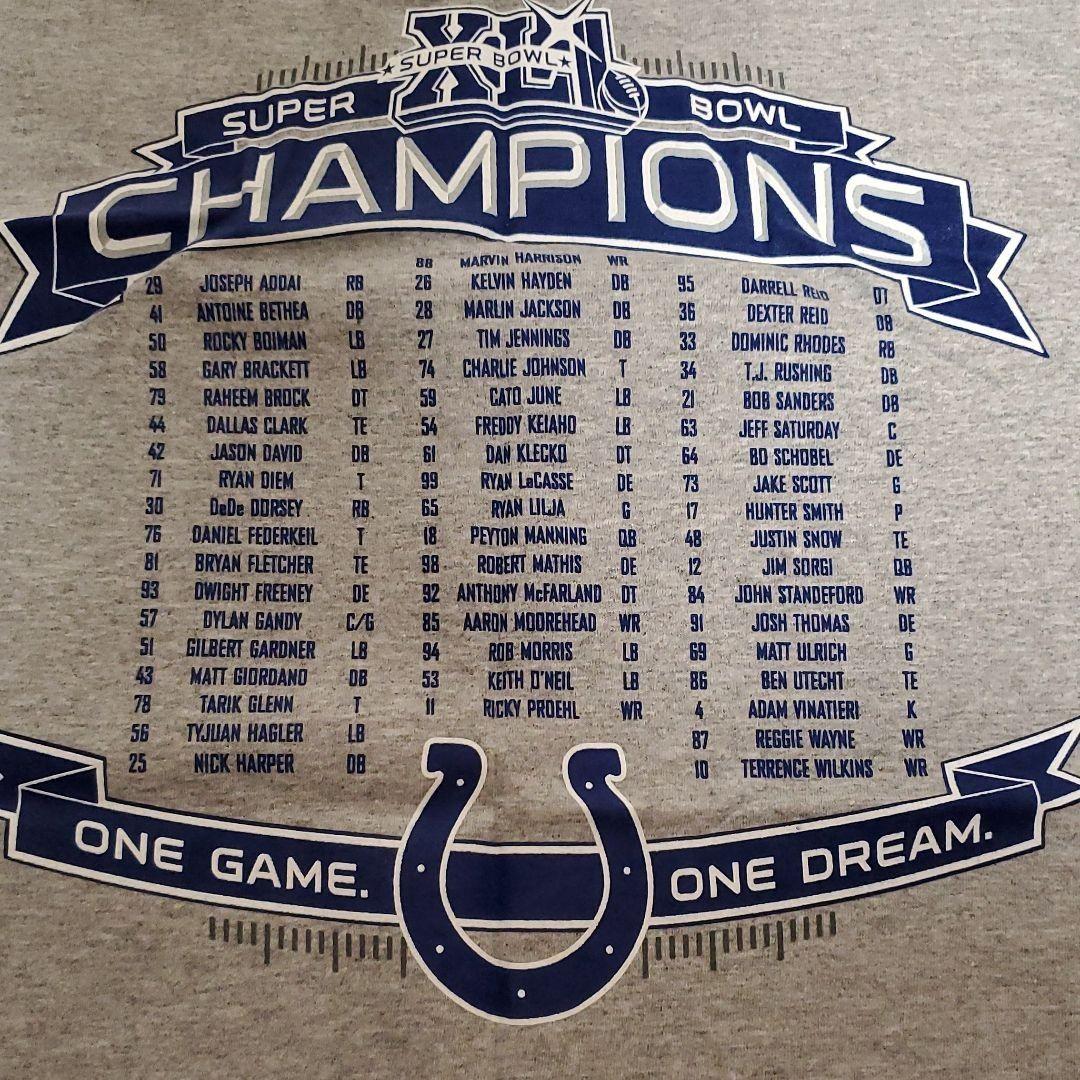 未使用 NFL Colts SuperBowl Champion Tシャツ