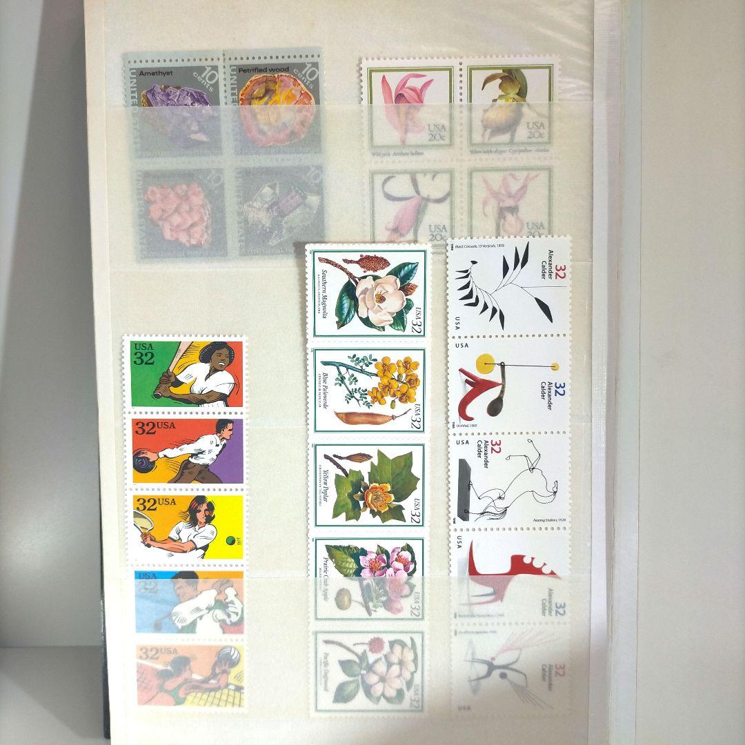 2376 外国切手 アメリカ 切手コレクションまとめ 全て未使用 大量8ページ分