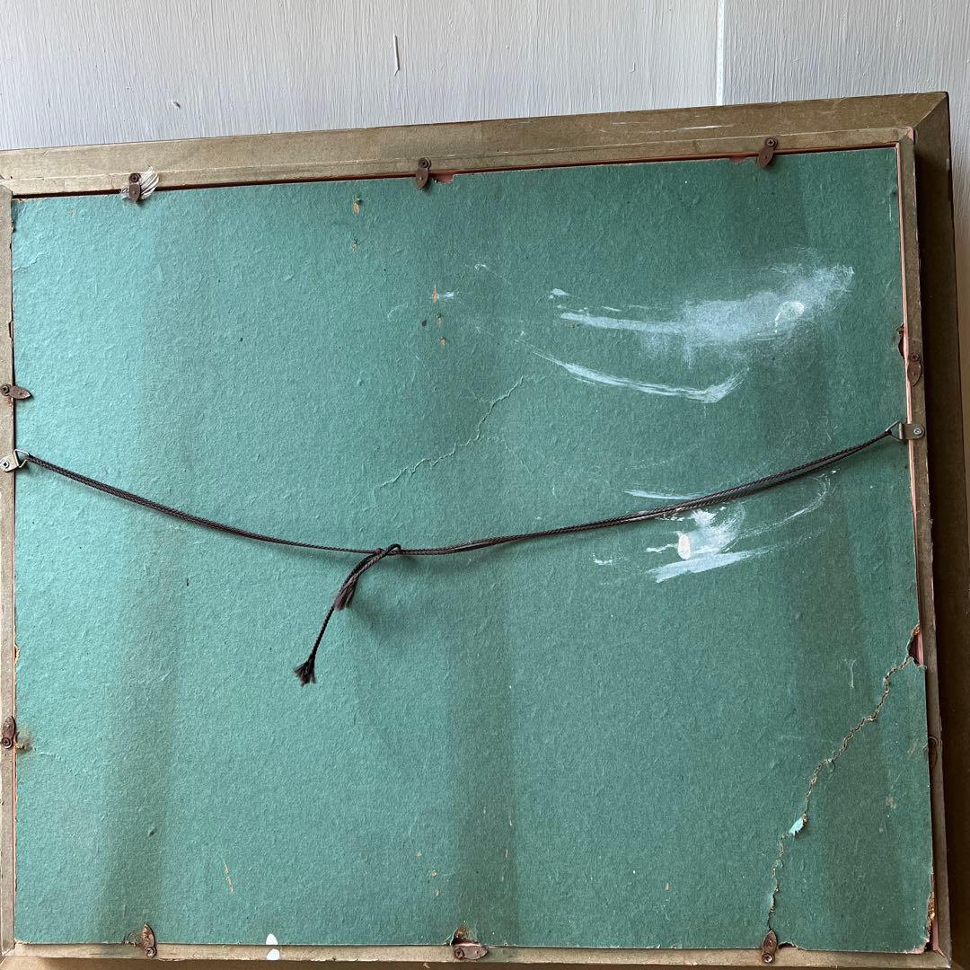 佐伯与吉郎　原画　パリ　古い郊外　油彩画 油絵 風景画 F8号