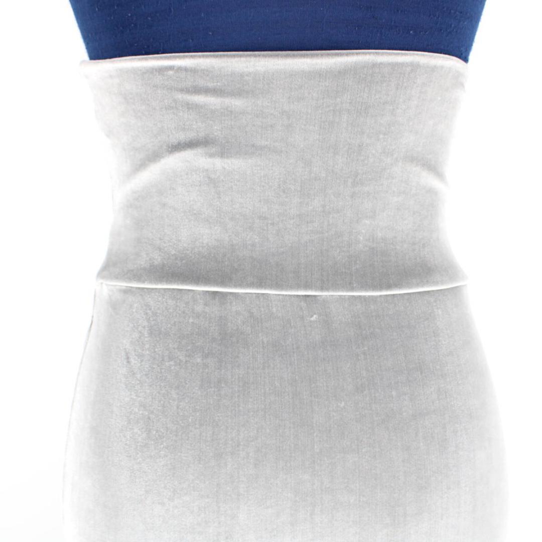 【美品 フラメンコ衣装】グレー ファルダ スカート ベロア ハイウエスト 水玉