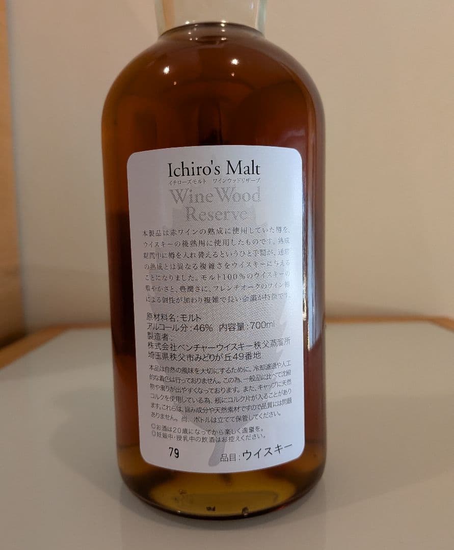 イチローズモルト ワインウッドリザーブ 46％ 700㏄（化粧箱付）