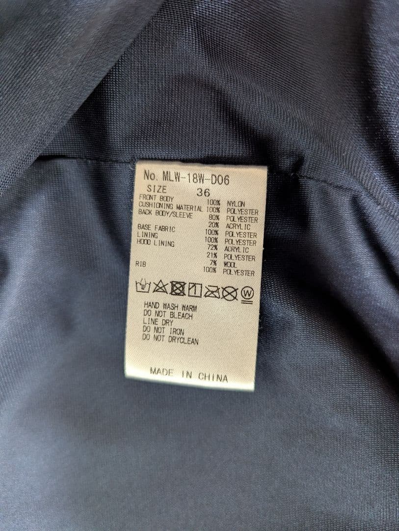 MARK & LONA フード付きジャケット ネイビー/クリーム