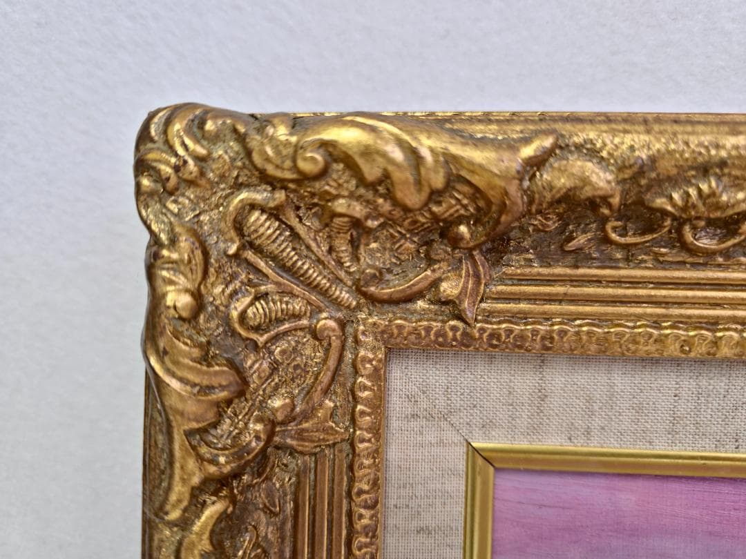 M▽野々村晃 油彩 絵画 額縁 F4 (38221)