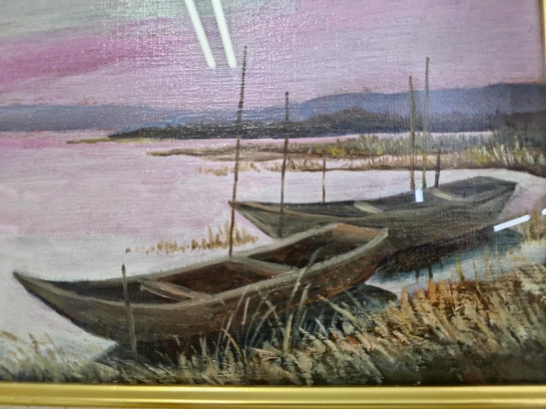 M▽野々村晃 油彩 絵画 額縁 F4 (38221)