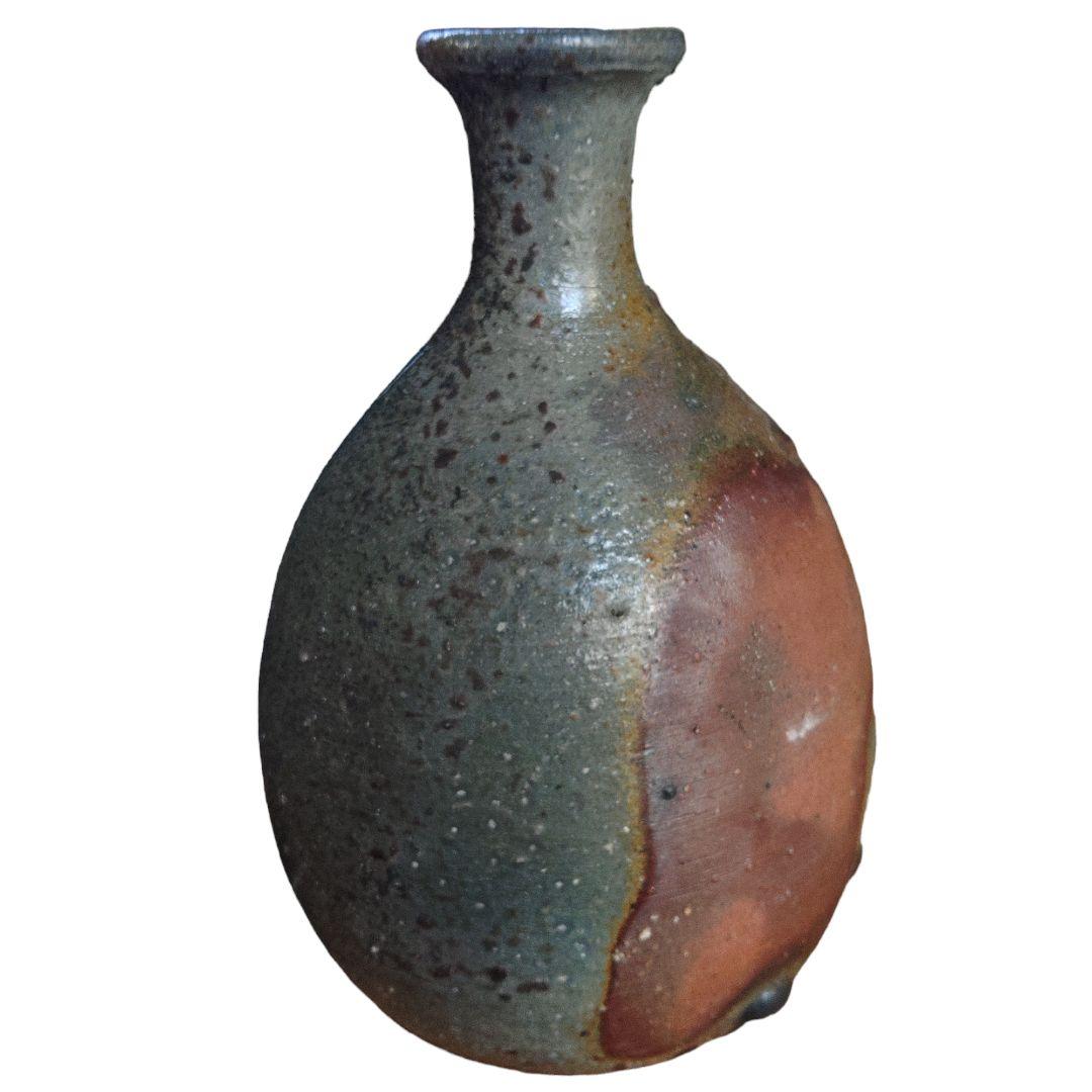 在銘　備前窯変徳利　花瓶　置物