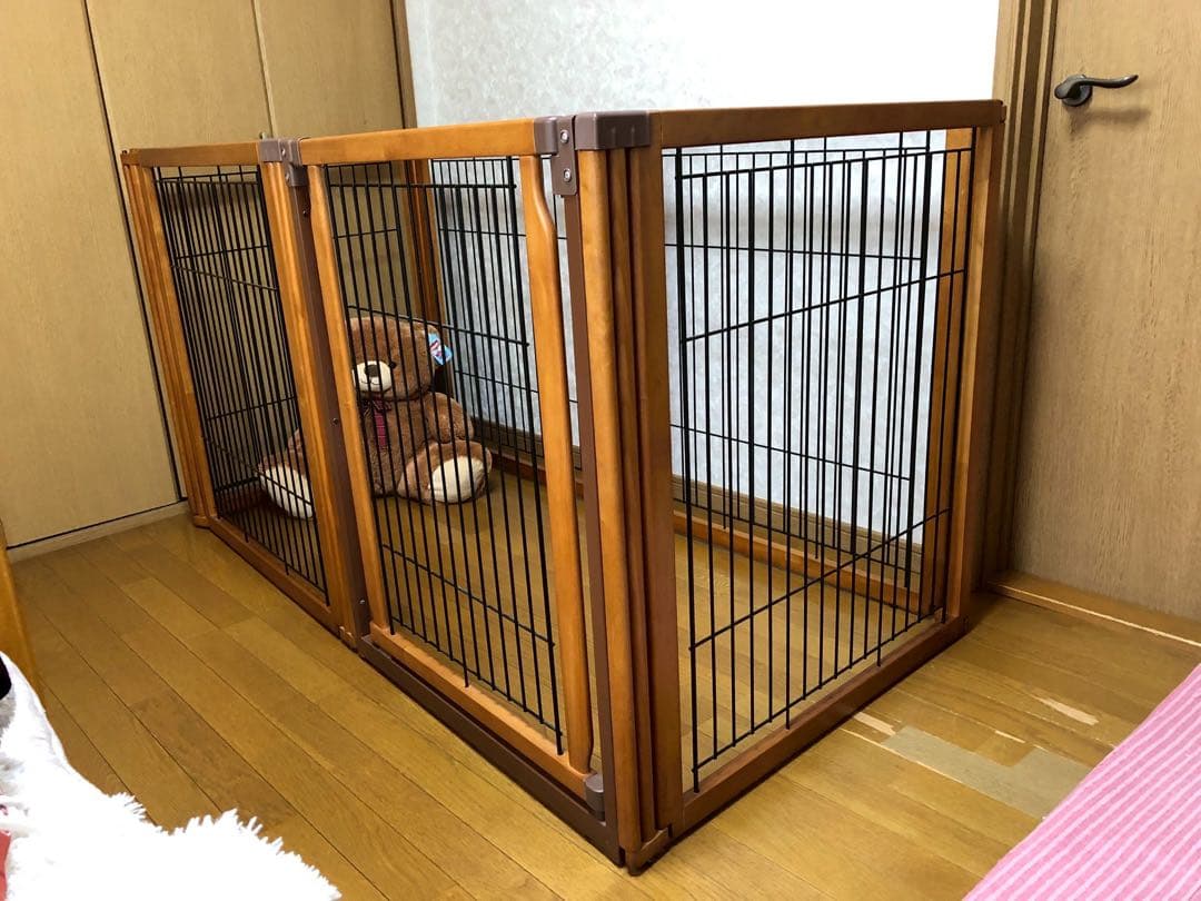 【中古】【Richell リッチェル】ペット用木製3WAYサークル6面90H