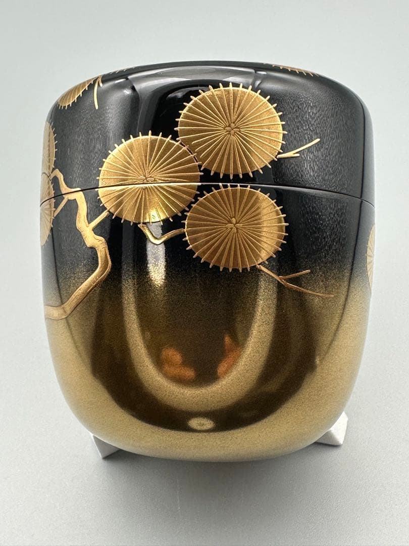 茶道具棗　川谷内正廣　唐松蒔絵