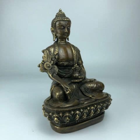 仏教美術 中国 仏像 蓮華薬師仏像 銅製 銅器