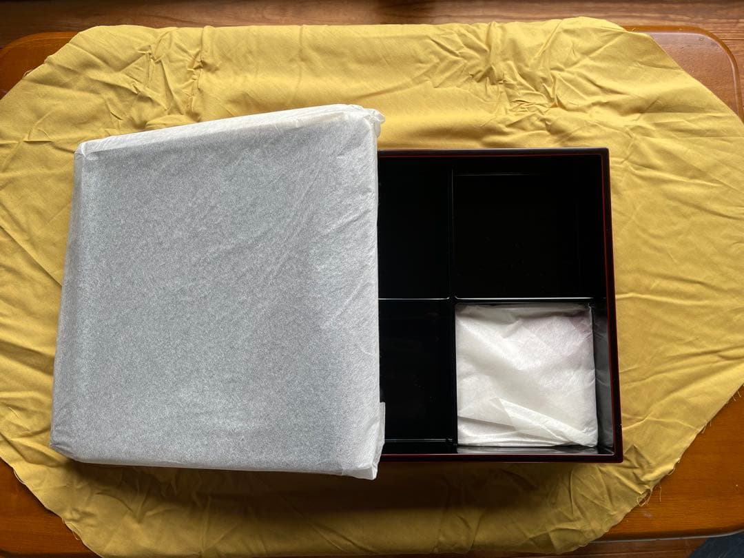 輪島塗 松花堂弁当箱 五客セット漆塗 大型懐石弁当茶事/茶道具美品