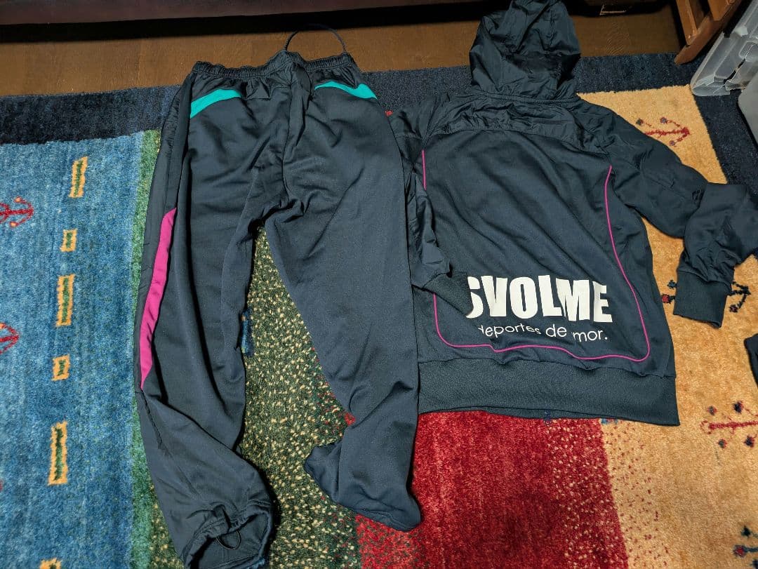 SVOLMEスボルメフード付きジャージ上下セットMサッカーフットサルネイビー