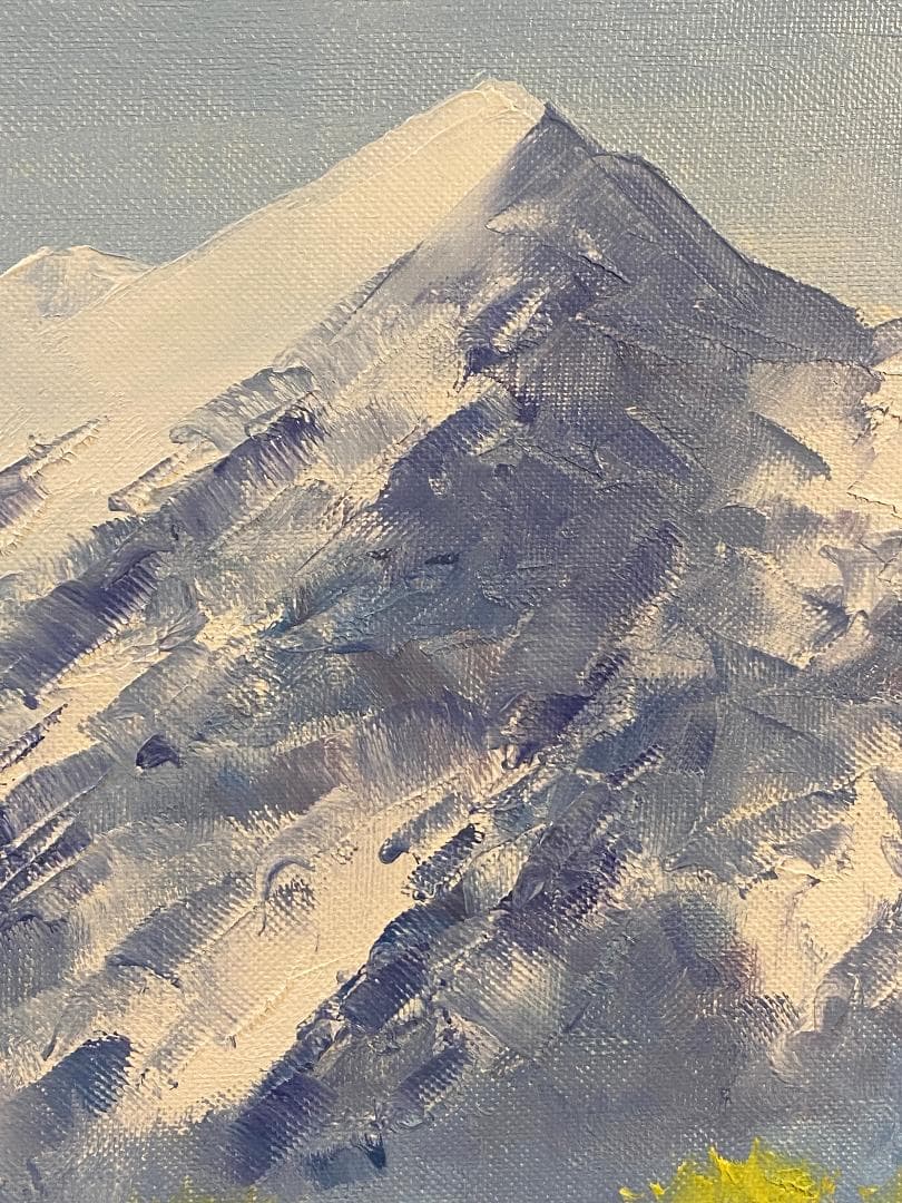 *そら*「真作」小林幸三「北岳」風景画　油彩画　額装　サイン有り　F10号