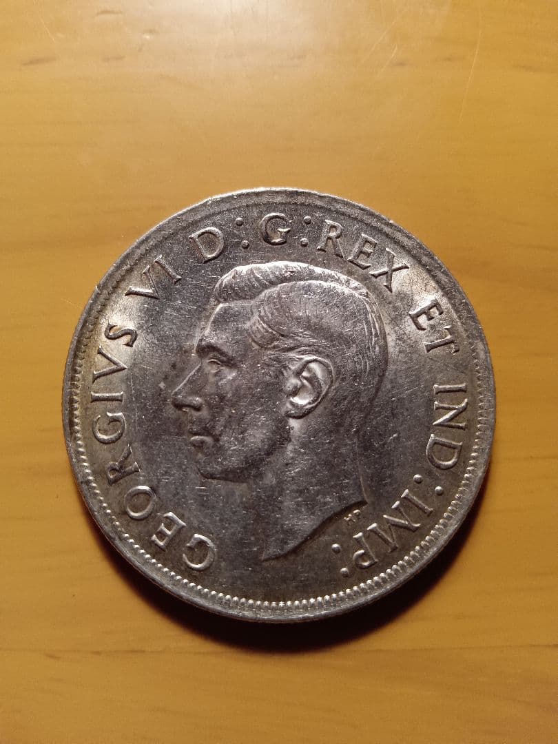 1939年 カナダ 1ドル銀貨（銀0.800）ジョージ6世／国会議事堂