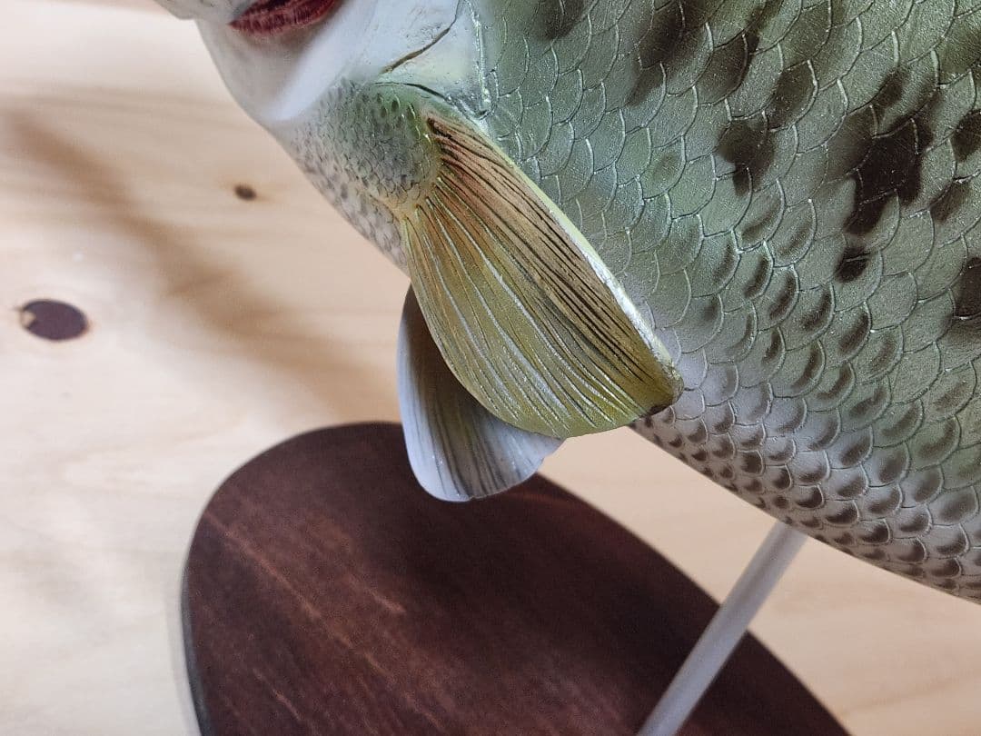 ハンドメイド　ブラックバス 釣り　フィギュア　レプリカ　模型　置物