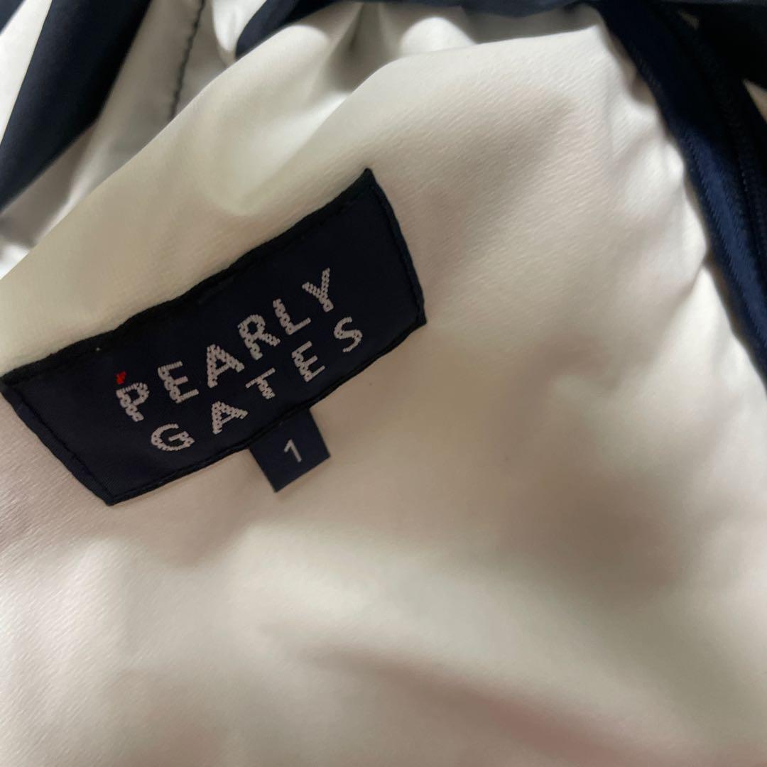 パーリーゲイツ　薄手ジャンパー　ネイビー×ホワイト