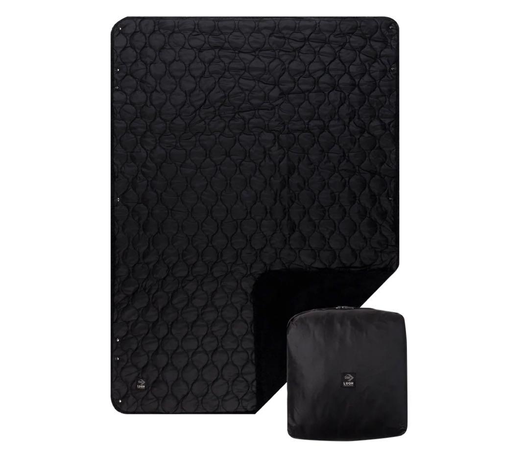 LUGH 魔法瓶ブランケットLサイズ 6層/ グラフェンミッドナイトブラック