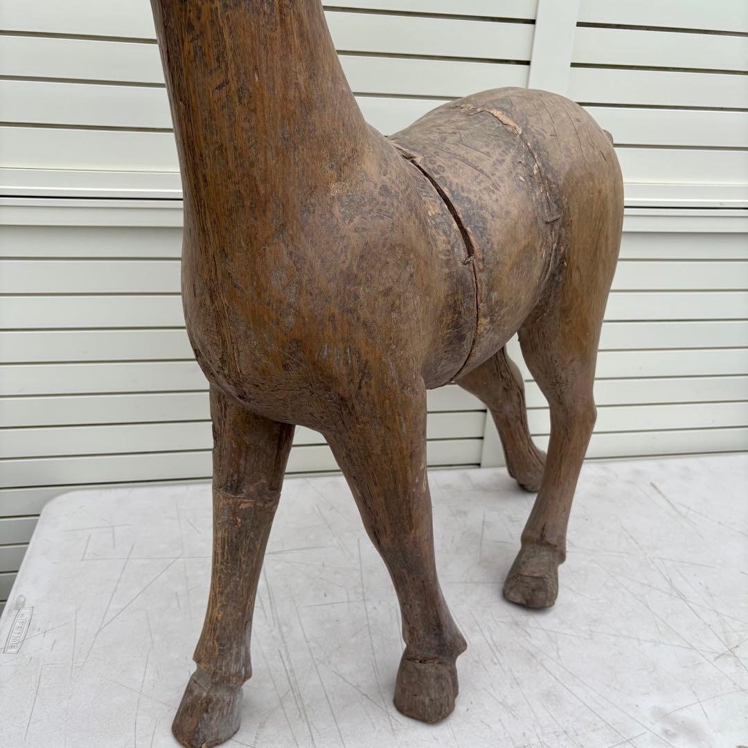 桃山時代頃 ビッグサイズ寄木鹿の置物 仏教美術