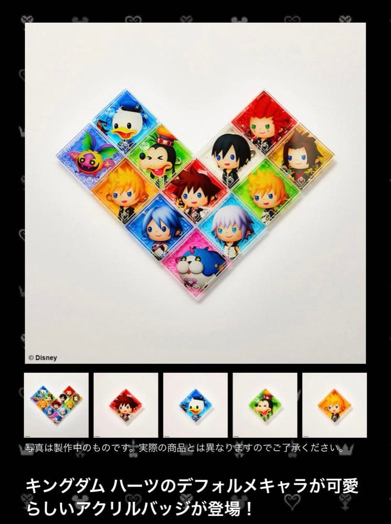 キングダムハーツ メロディオブメモリー　アクリルバッジコレクション 12個BOX