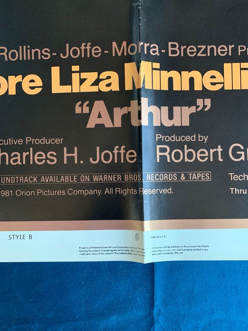 ミスターアーサー　ARTHUR USオリジナル映画ポスター