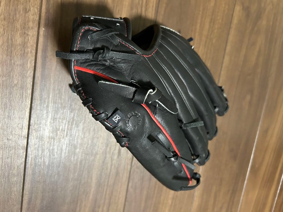 ナイキNike BSBL 軟式グローブ 黒/赤　左利き　左投げ用