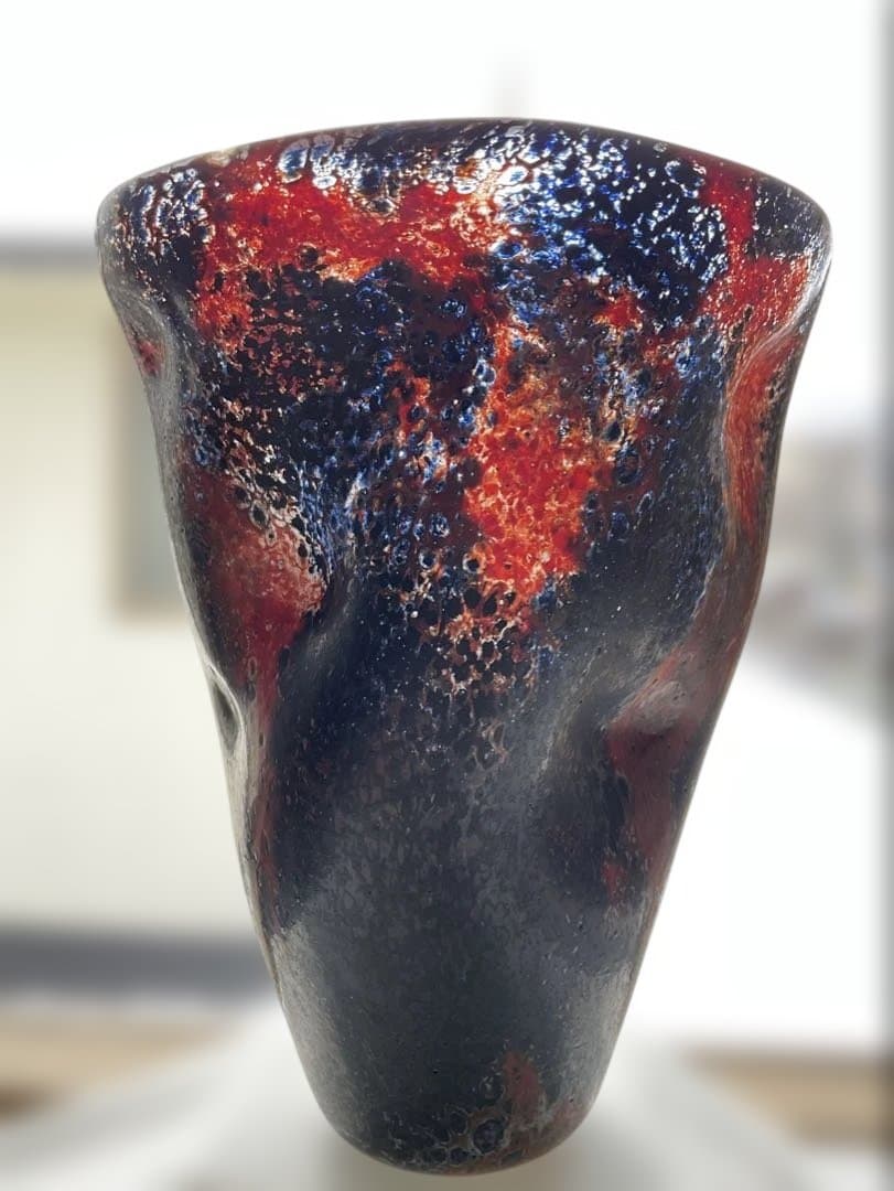 岩田藤七(1893~1980)「ガラス花器」富士山春1961年