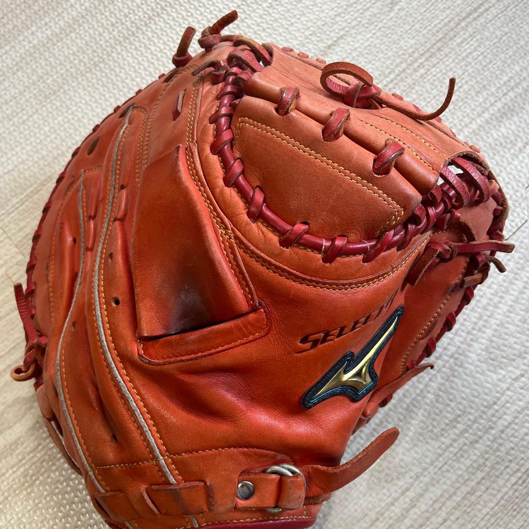 Mizuno Select 9 軟式グローブ キャッチャーミット　オレンジ