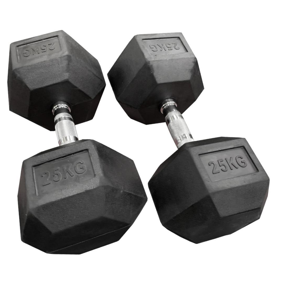 ラバー ヘックス ダンベル 27.5kg × 2個 セット