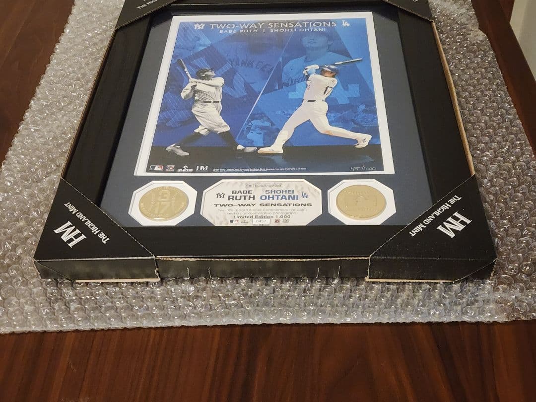 大谷翔平＆ベーブ・ルース レジェンドコラボダブルフォトミント