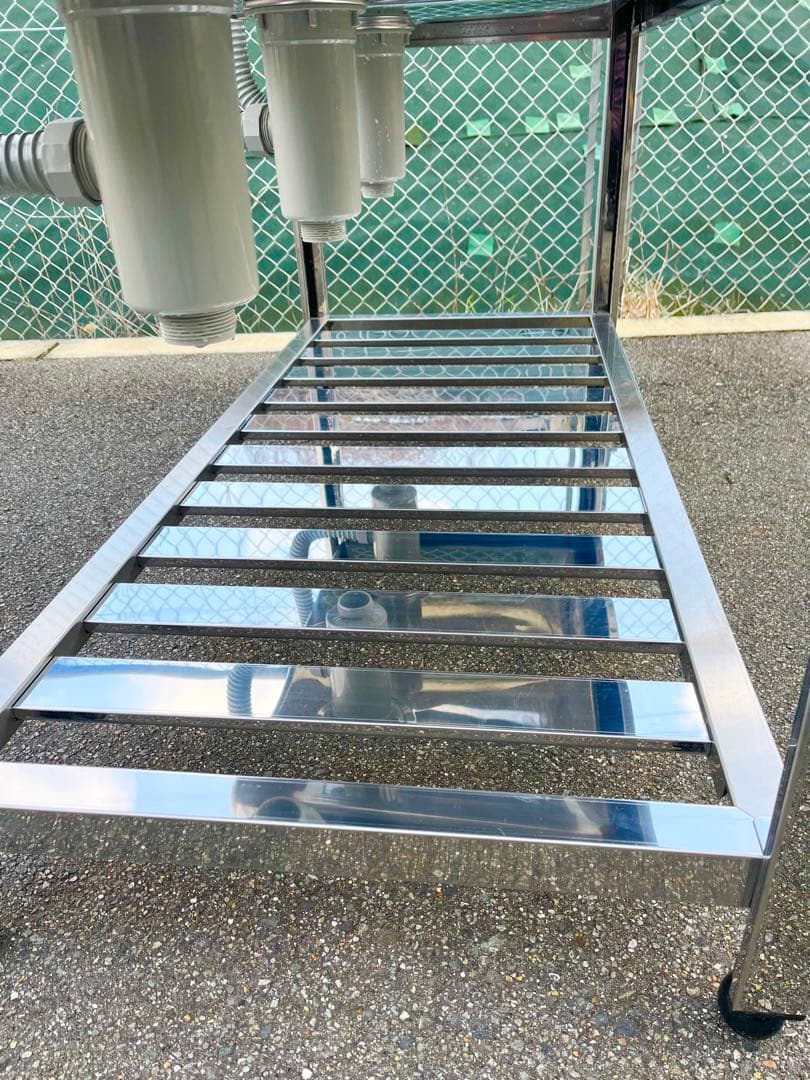 未使用 ステンレス3槽シンク 流し台 1200×600×800