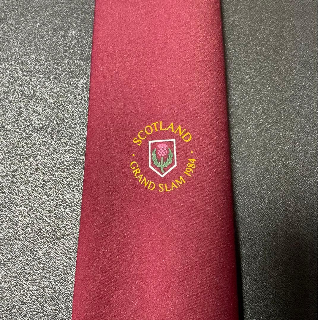 超レア・ラグビー　スコットランド1984グランドスラム記念タイ（未使用・新品）