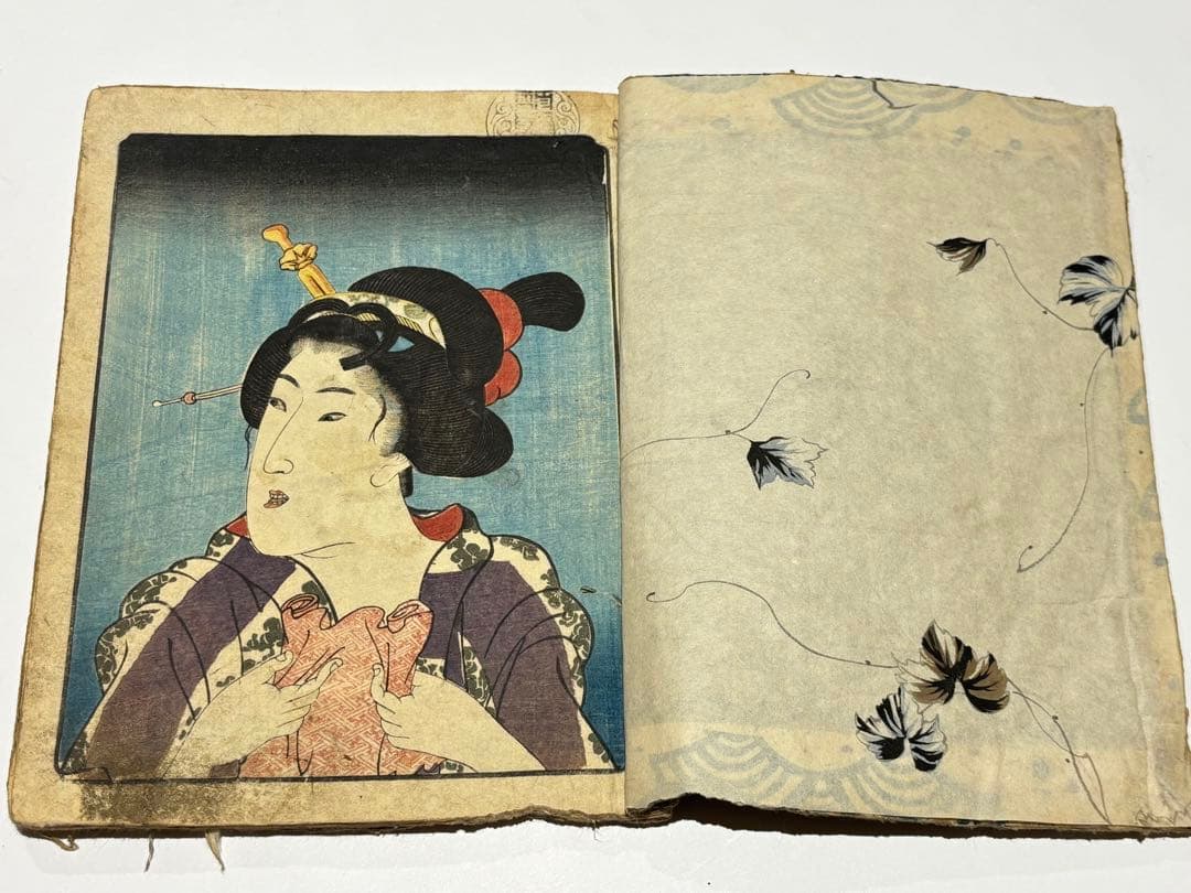 「月雪花四季の友 花の巻」歌川芳盛画 1冊|艶本 春画 浮世絵 和本 江戸時代