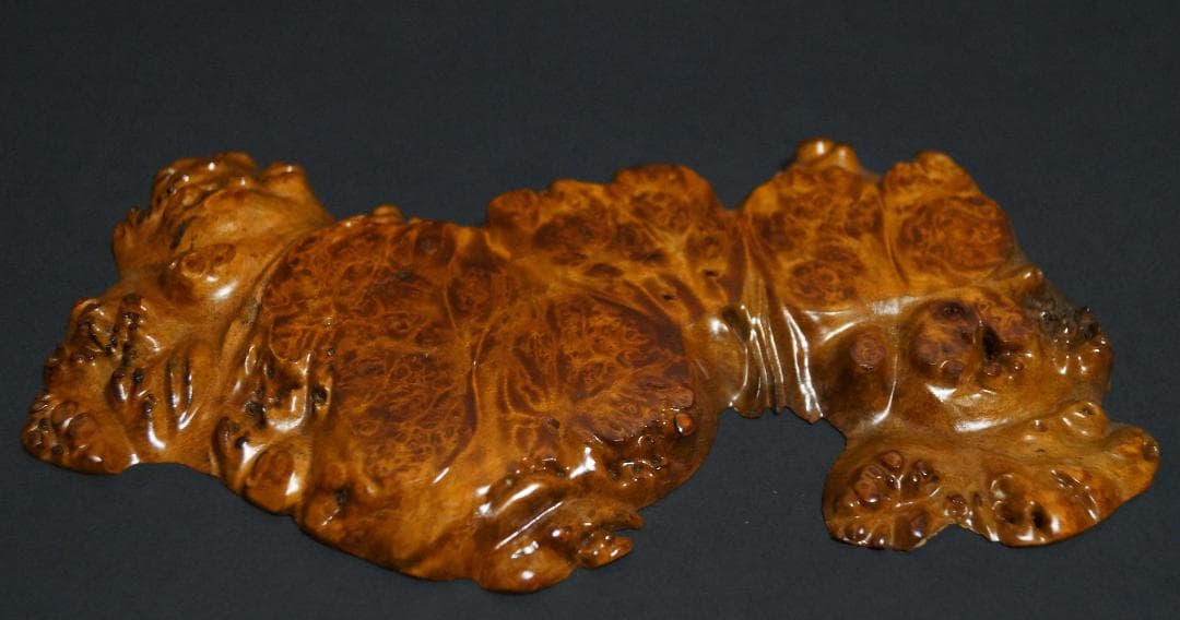 唐木カリン花梨 玉杢 葡萄杢 人物形敷板 花台 煎茶敷板 盆景台 香炉台 自然体