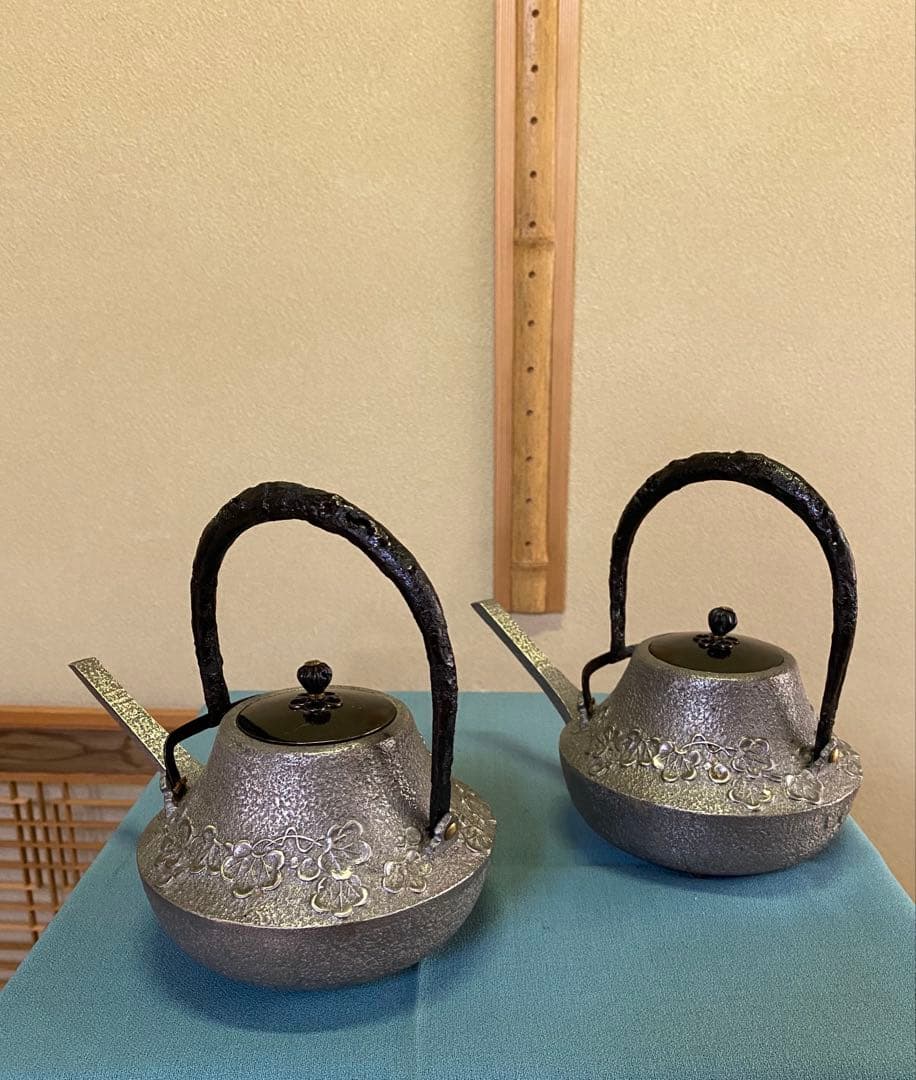 茶道具/酒器 銚子 鉄瓶 茶事 懐石 一対