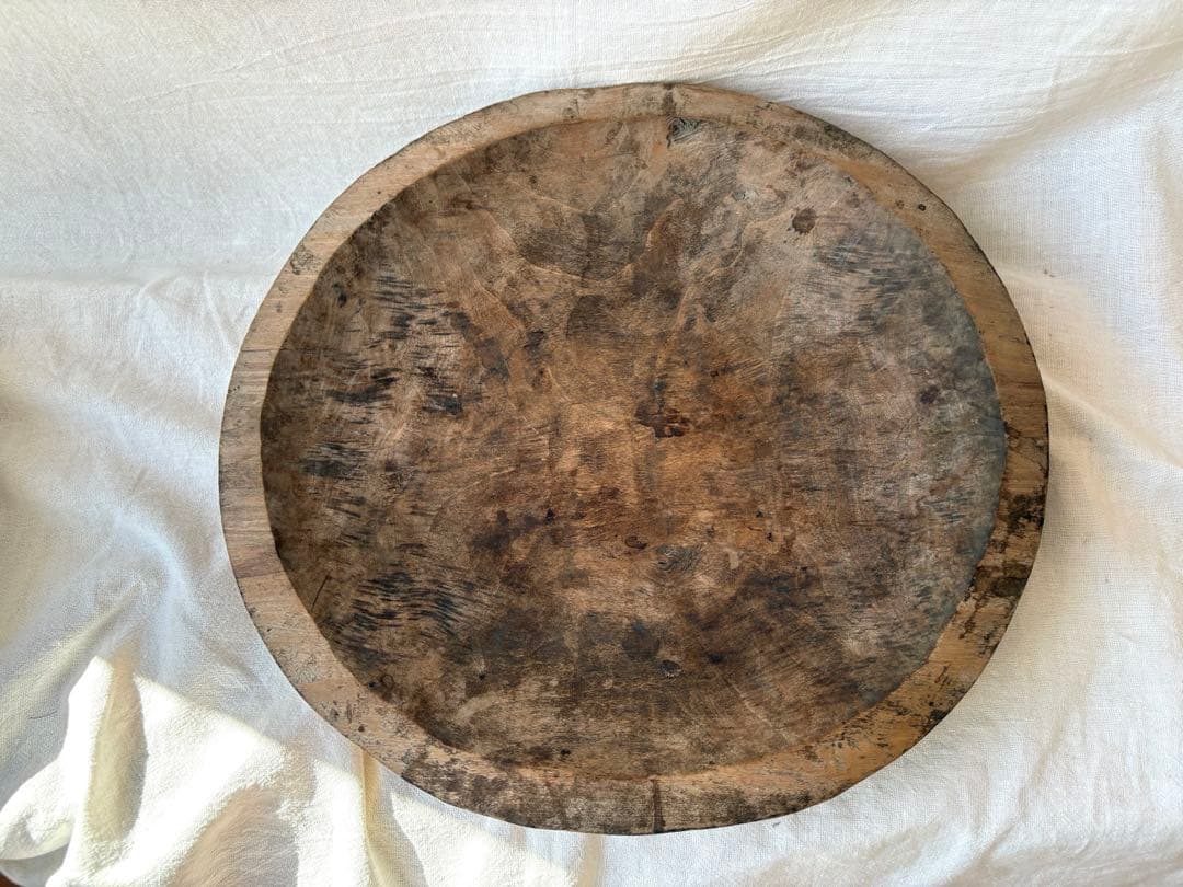 古道具　木皿　繭皿　枯れた皿