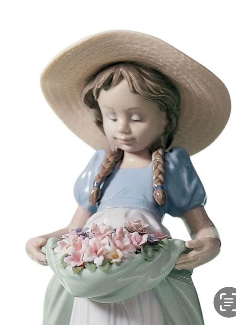 専用品です。Lladro 少女像 陶器製 約23cm 元箱付き