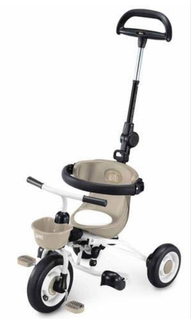 ides 折りたたみおさんぽコンポ　折りたたみ三輪車　ベージュ