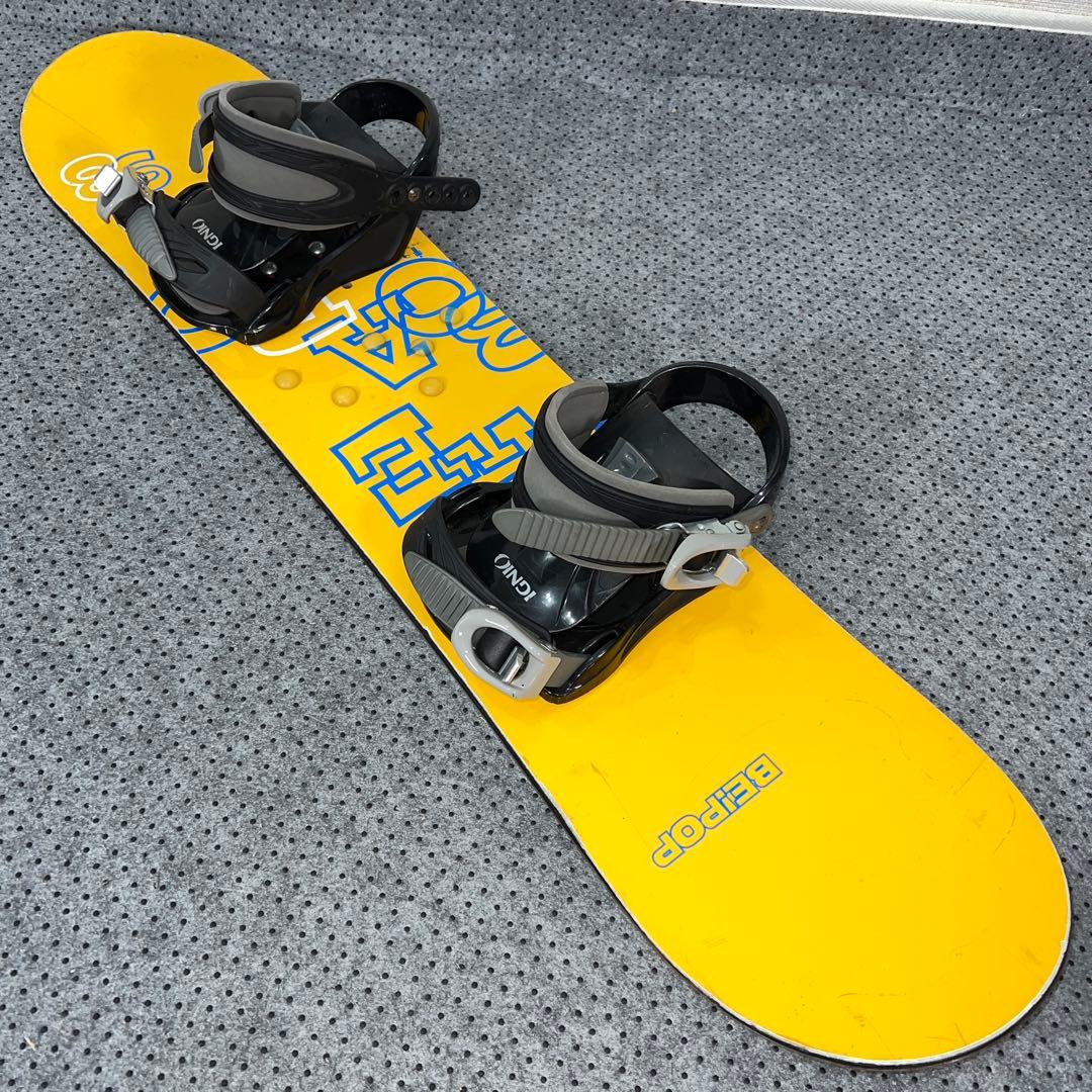 １０回使用 キッズスノーボード 98cm BE-POP×バイン×BOAブーツ