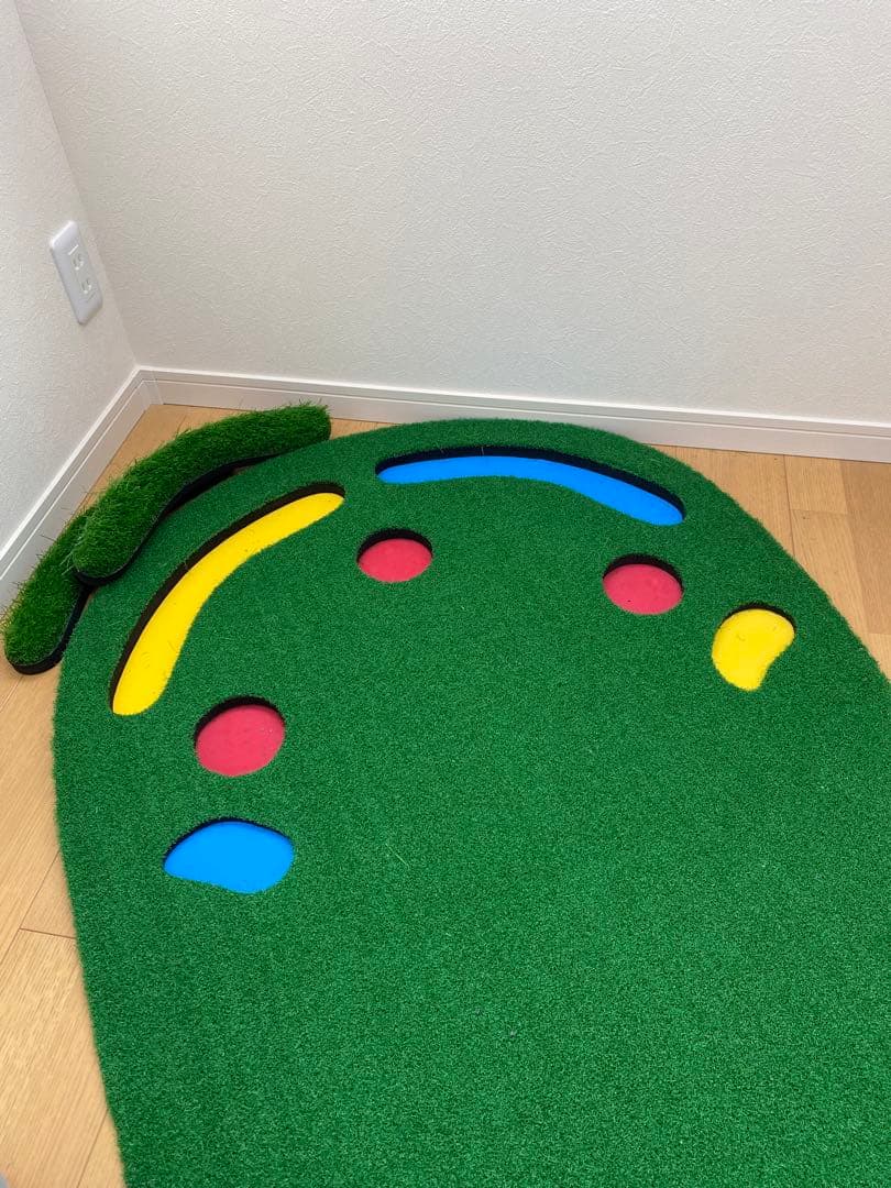 美品 大型 パターマット 3m 300×95cm 屋内 屋外 練習マット 傾斜付