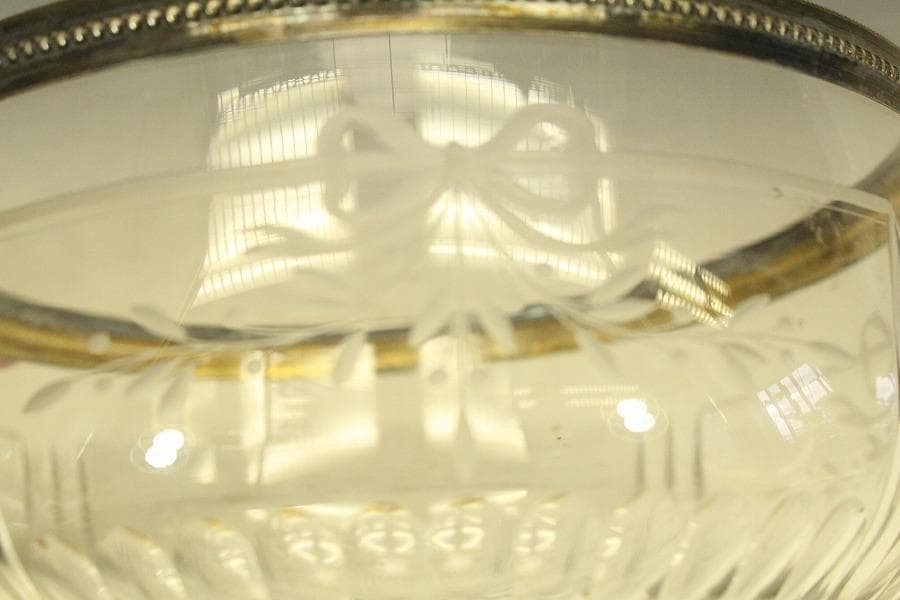 アンティーク カットガラス 切子 ガラス 瑠璃色ガラス 二件 時代物(A442)