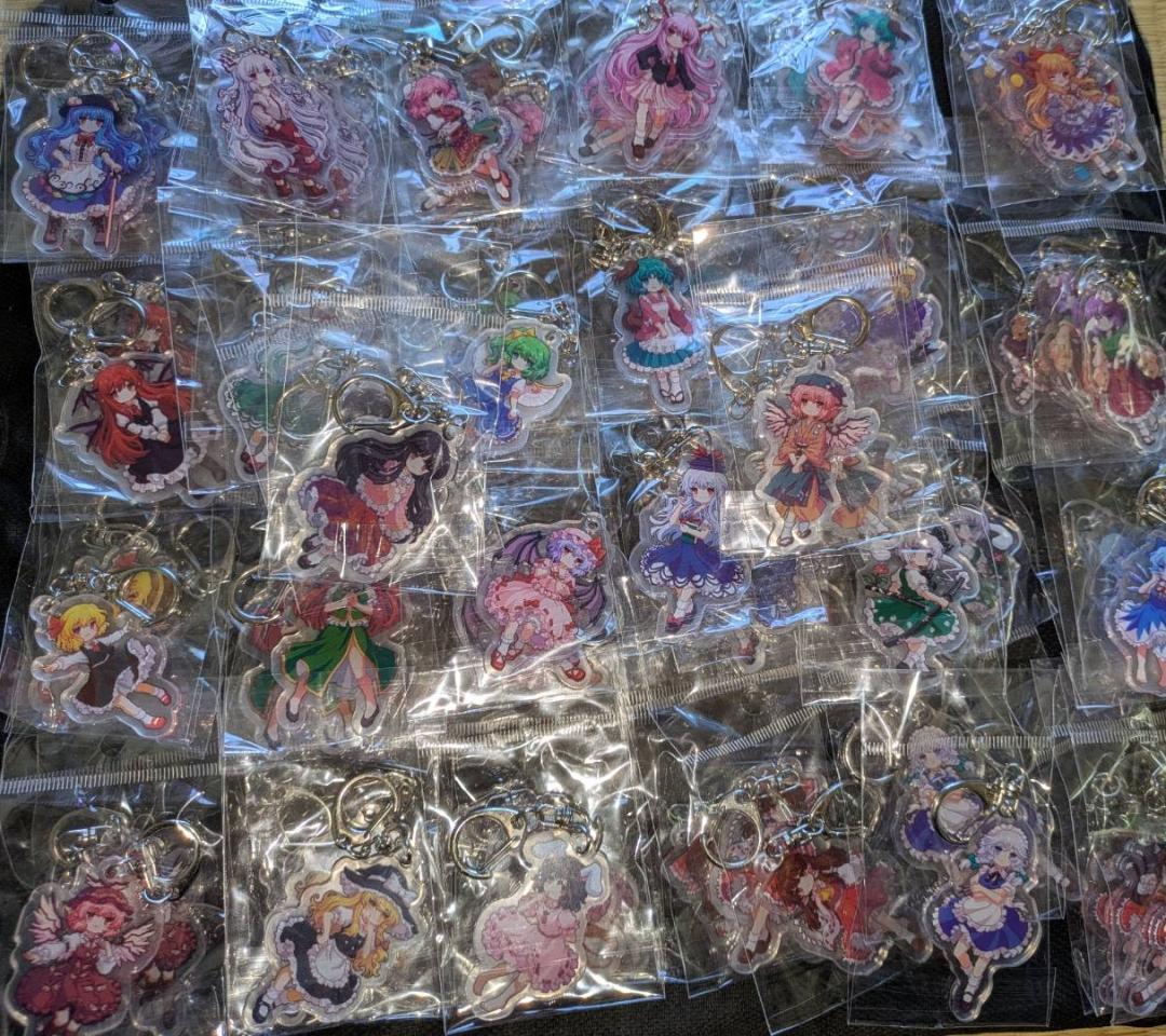 東方プロジェクト アクリルキーホルダー 26個 博麗霊夢 霧雨魔理沙 ルーミア