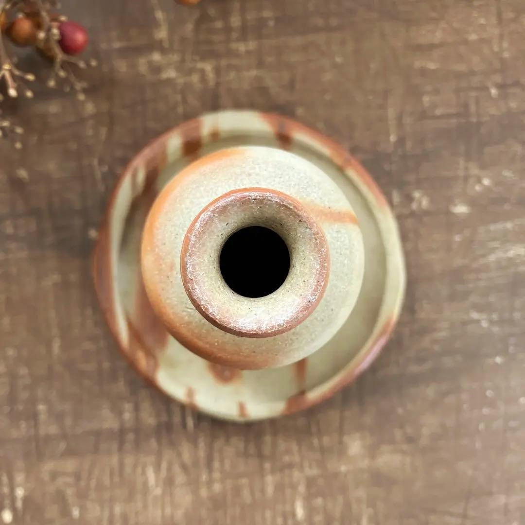 備前焼　緋襷　ヒダスキ　王子窯　陶器製　焼き物　一輪挿し　花器