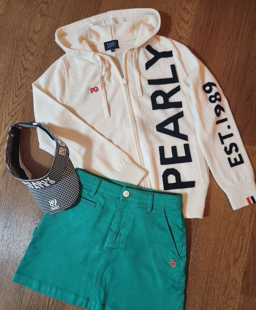 【超美品】パーリーゲイツ カシミアニットパーカー Mサイズ