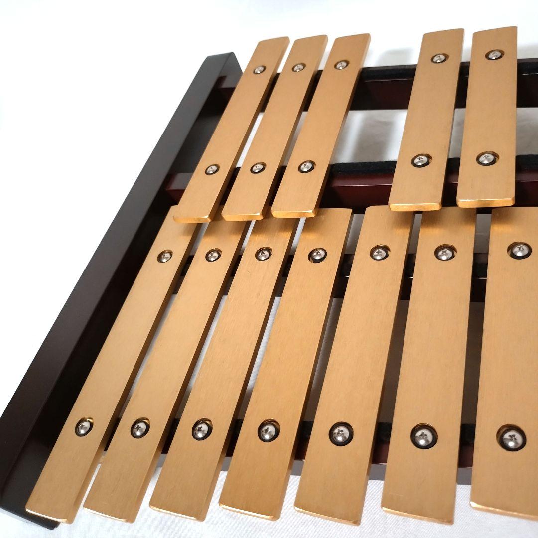 希少　YAMAHA　グロッケン　ゴールド　卓上鉄琴　32音　ハードケース付き