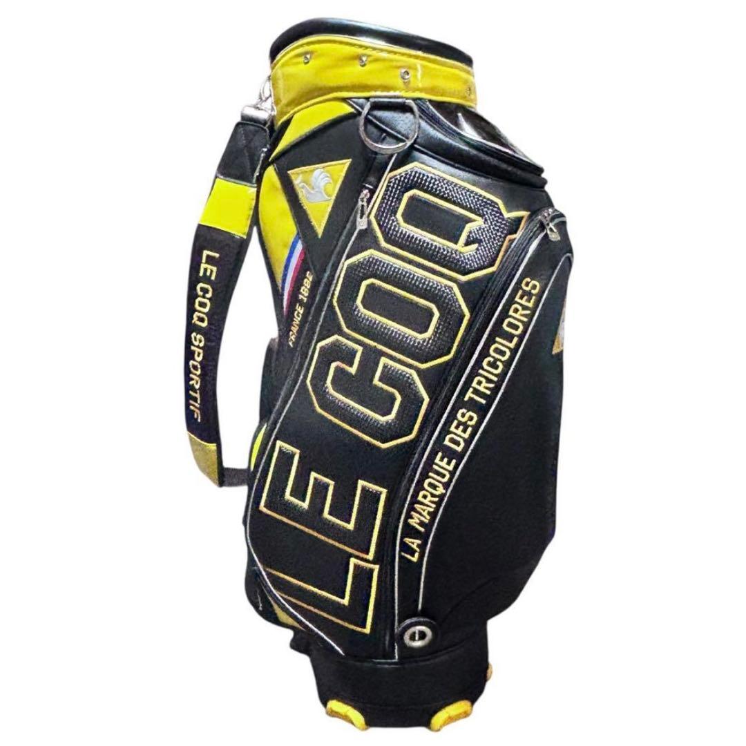 LE COQ SPORTIF キャディバッグ イエロ- 9.5型 トリコロール