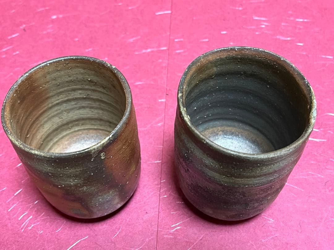 小西陶蔵作　備前焼　夫婦湯呑