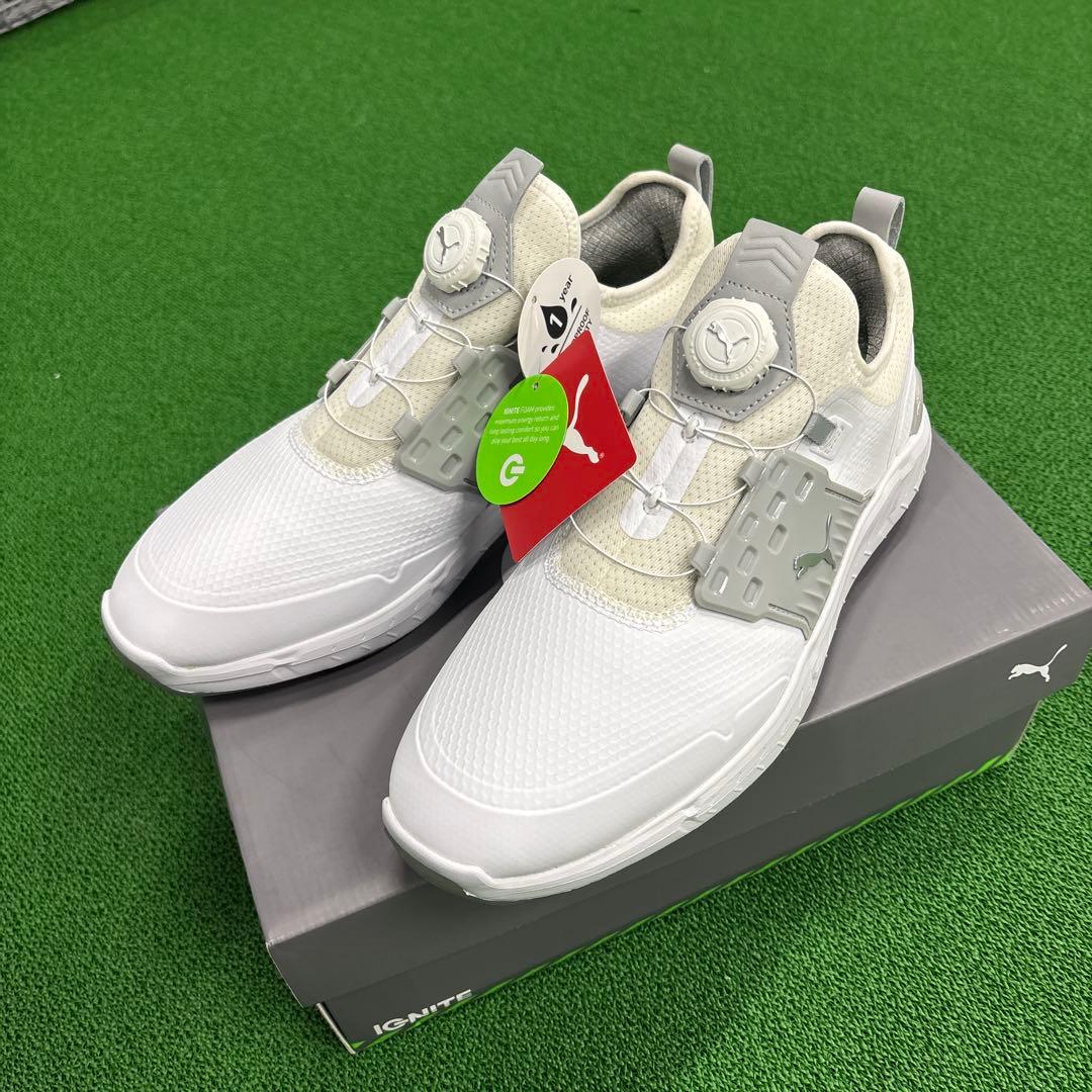 PUMA ゴルフシューズ ホワイト アイコニック27.5