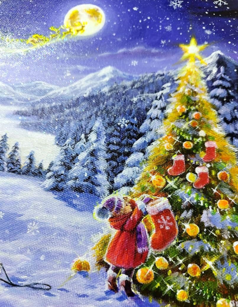 R*U様 【願いを込めて】アクリル画 F3 風景画 絵画