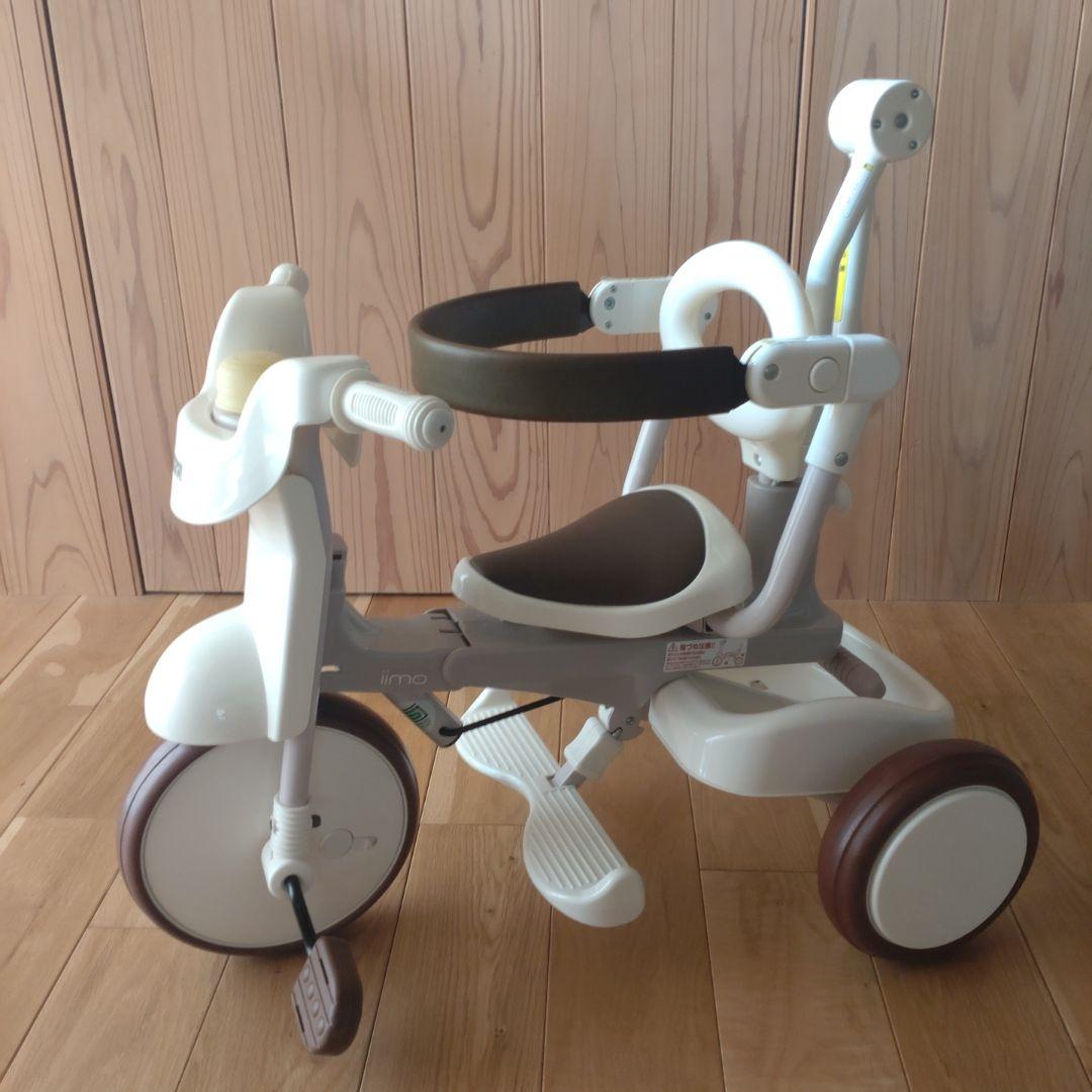 iimo 三輪車 ホワイト 木製 ドールバギー