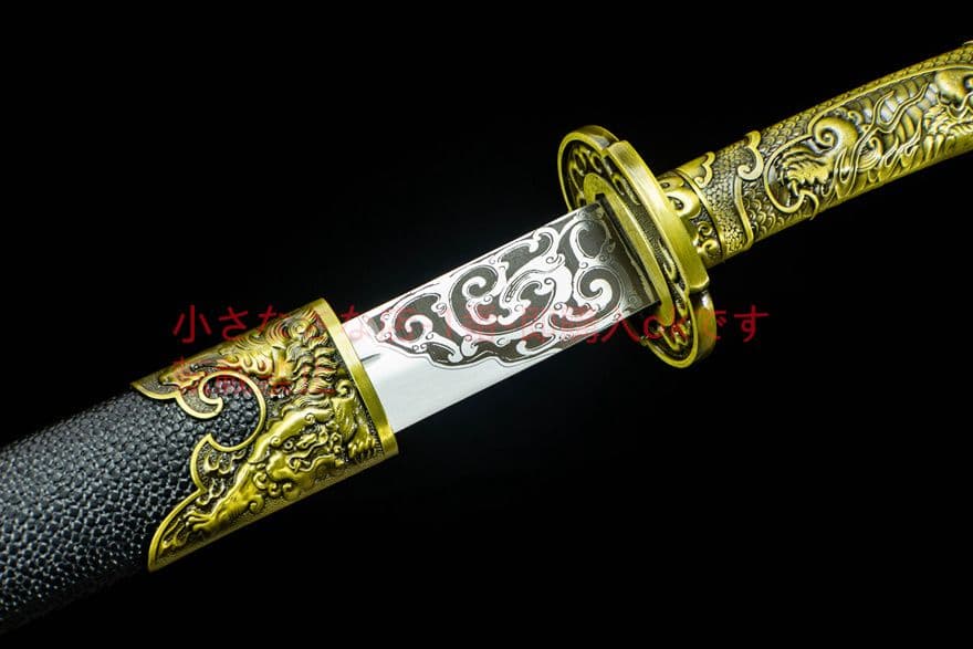 青面獣雁翎刀清刀   古兵器 武具　刀装具　日本刀　模造刀 居合刀