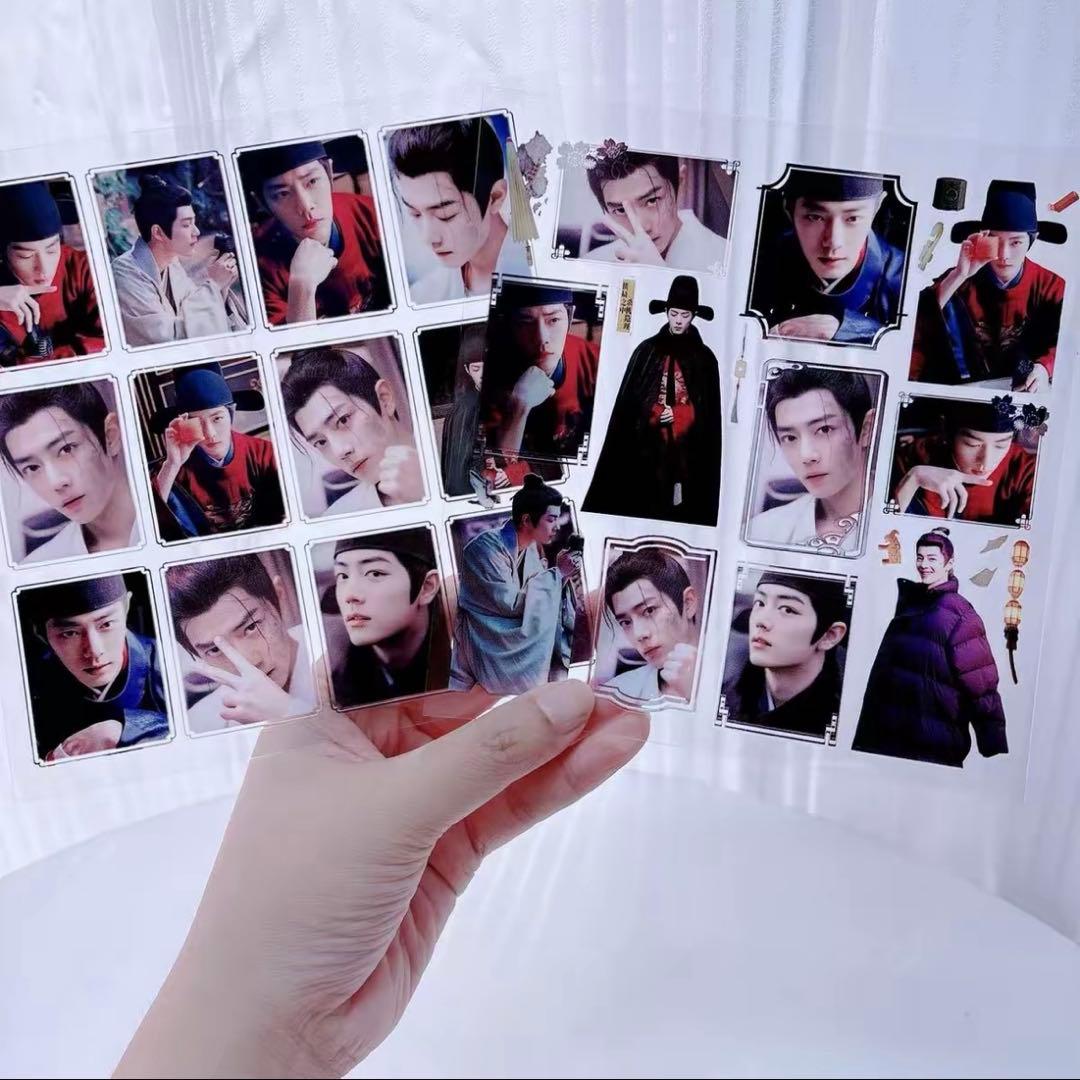 15×15cm 肖戦 転写ステッカー 耐油 防水ステッカー　2枚　28セット❣