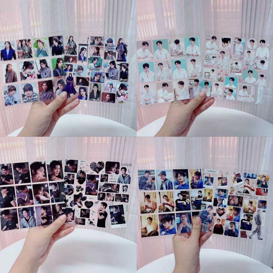 15×15cm 肖戦 転写ステッカー 耐油 防水ステッカー　2枚　28セット❣